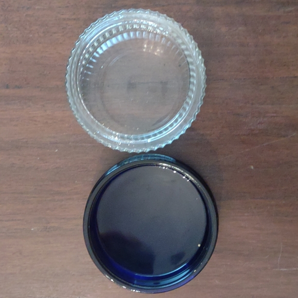 Vintage Cobalt Blue Lidded Vanity Jar - Picture 6 of 6